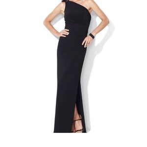 Bcbg One-Shoulder Black Evening Gown size SP